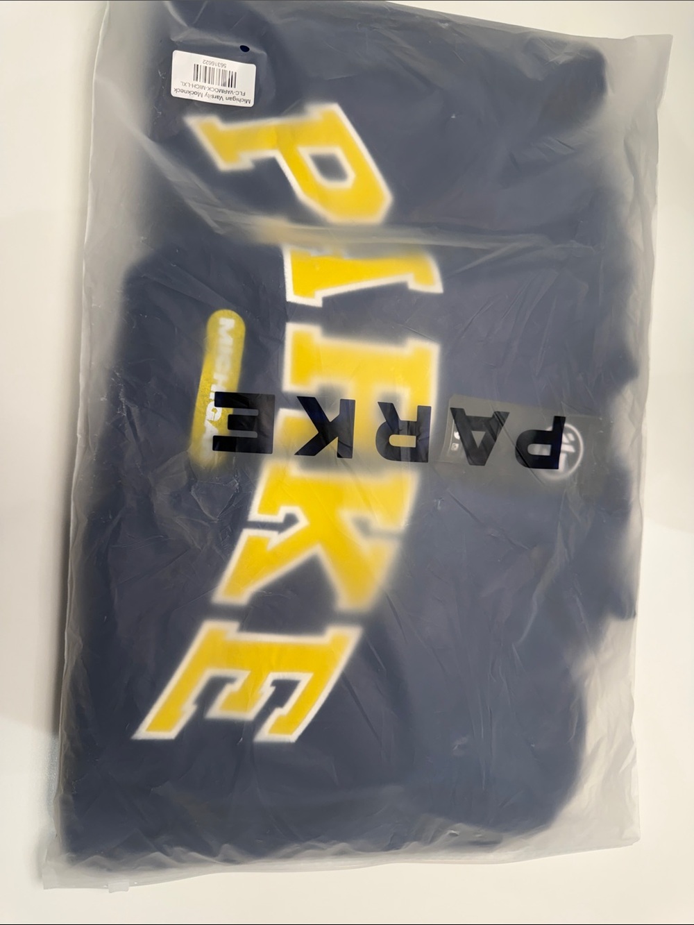 Parker MICHIGAN collab Navy Sweatshirt with Yellow Lettering